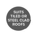 Suites tiled or steel-clad roofs